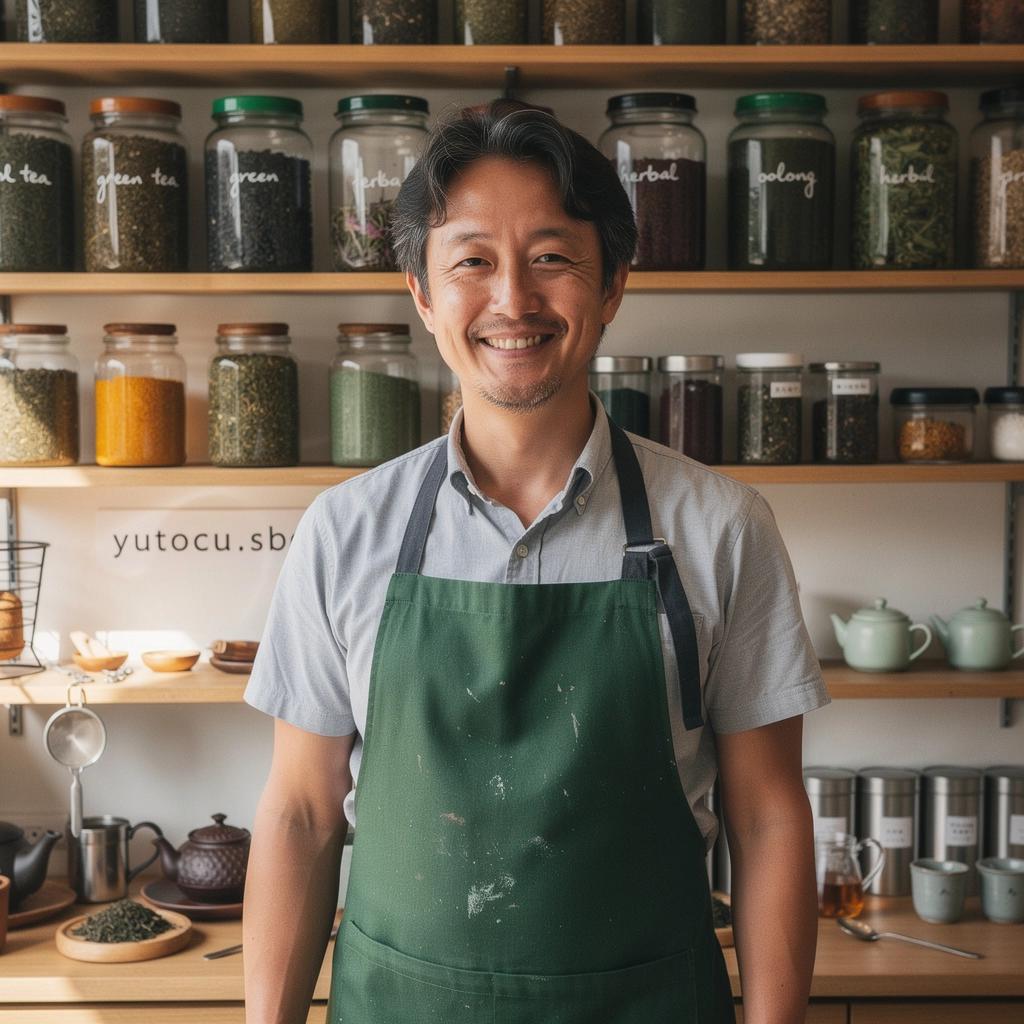 Kék búzavirág teázó csésze, mellette friss virágokkal díszítve.